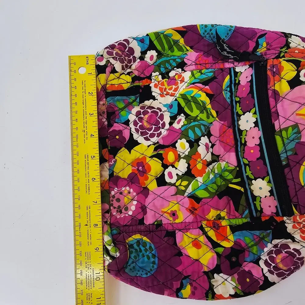 Vera Bradley Multicolor Floral Bucket Backpack Retired Cotton Quilted Boho